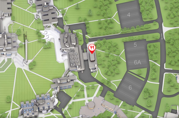 Map with location of UMass Dartmouth Marketplace