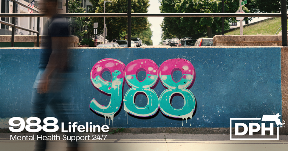 988 horizontal social sharing graphic with a graffiti design