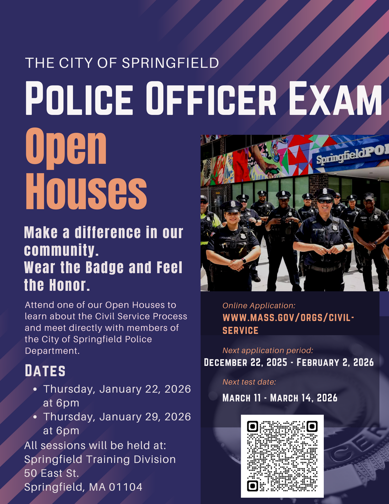 Event flyer for Springfield Open Houses