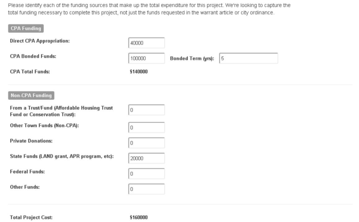 CP3 Project Funding Info