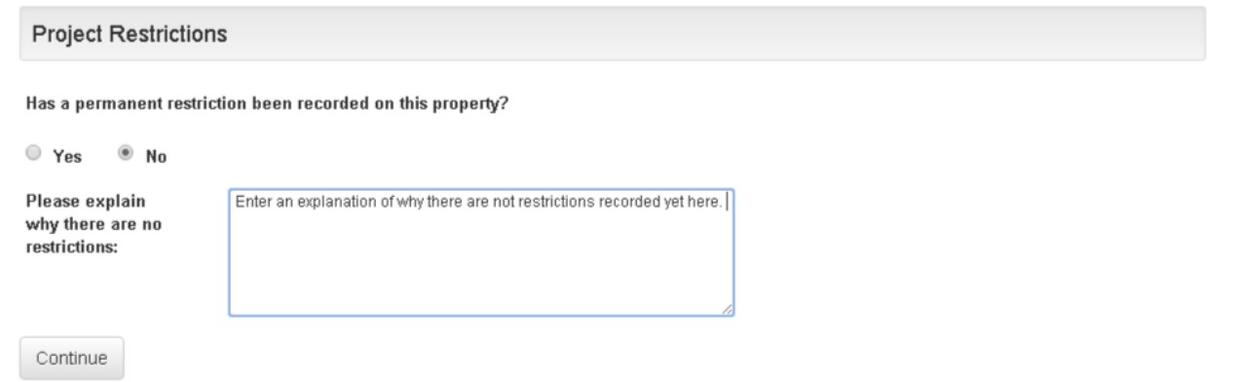 More project restrictions