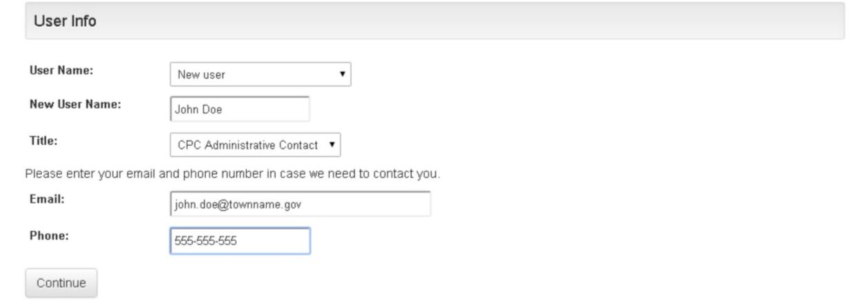 A form showing user information fields.