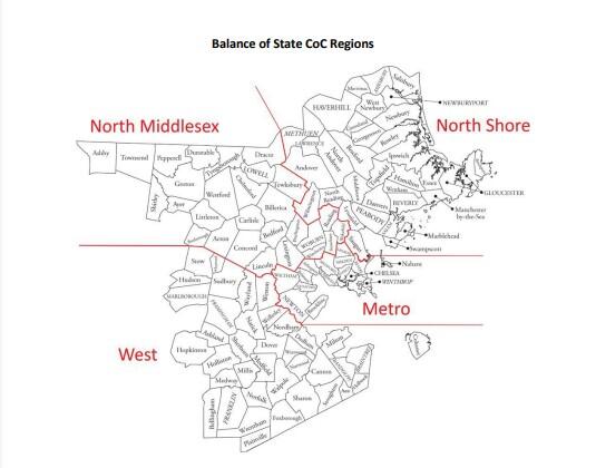 Balance of State Continuum of Care Service Areas