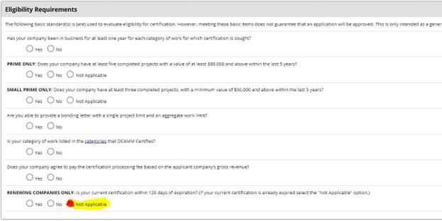 eligibility requirements