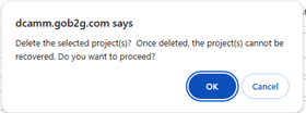 delete confirmation