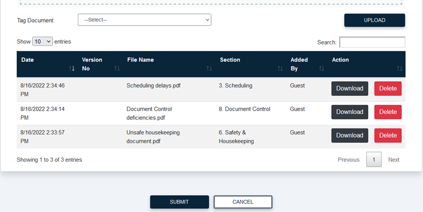 guest evaluations submit screenshot