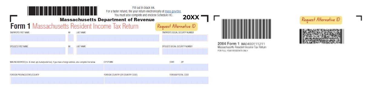 A screenshot of where to write Request Alternative ID
