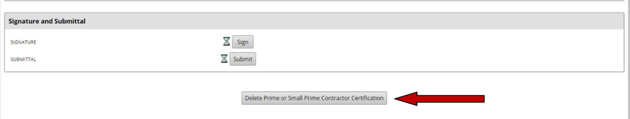 signature and submittal or delete buttons