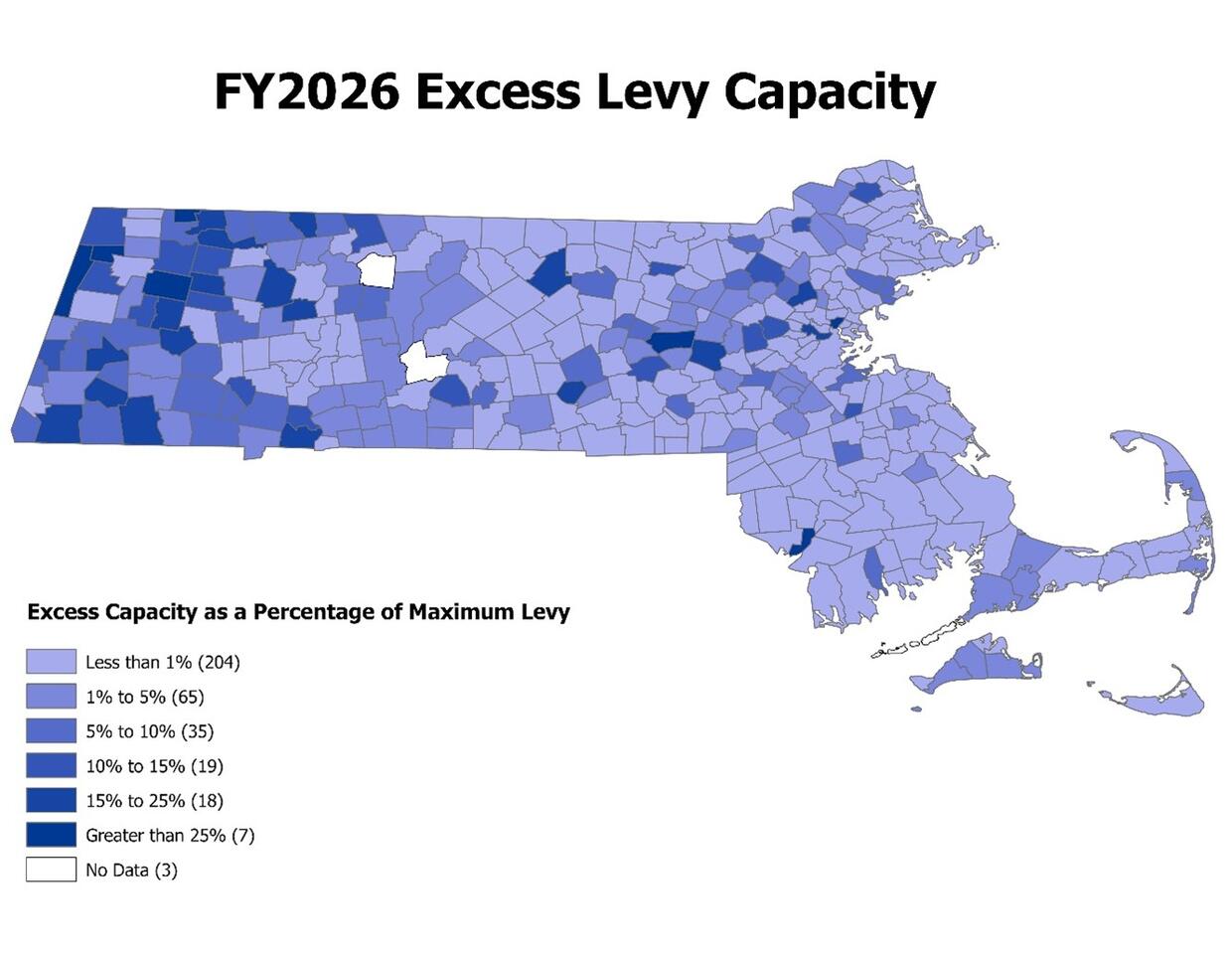 FY26 excess levy capacity map