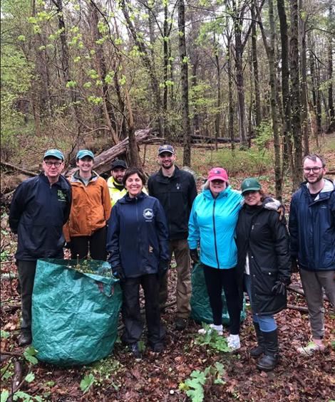 Secretary Tepper helps with invasive removal at the Middlesex Fells in 2025.