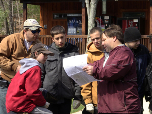 Volunteers get instructions at Breakheart Reservation in 2011.