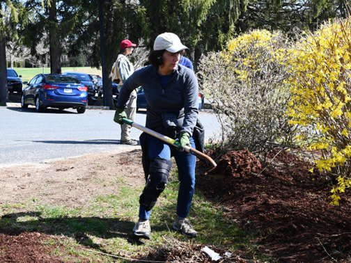 Deputy Commissioner Priscilla Geigis working at Blackstone Heritage in 2018.