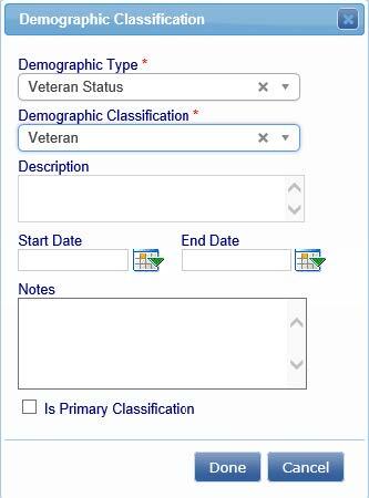 veteran classification