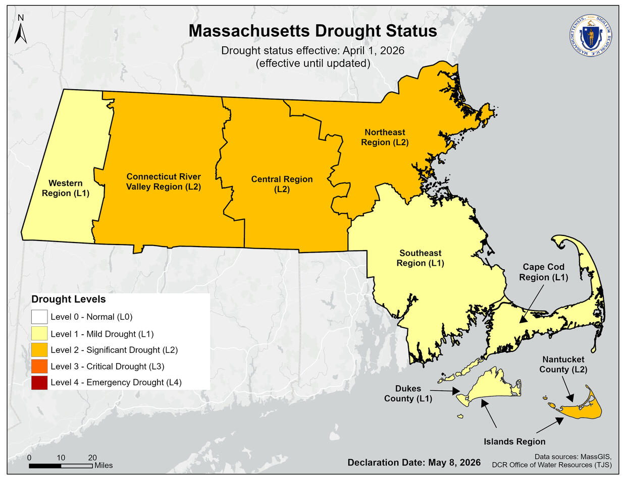 Drought Status Map May 8, 2026
