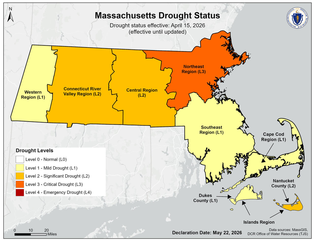 Drought Status Map May 22, 2026