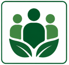 leaf and people icon