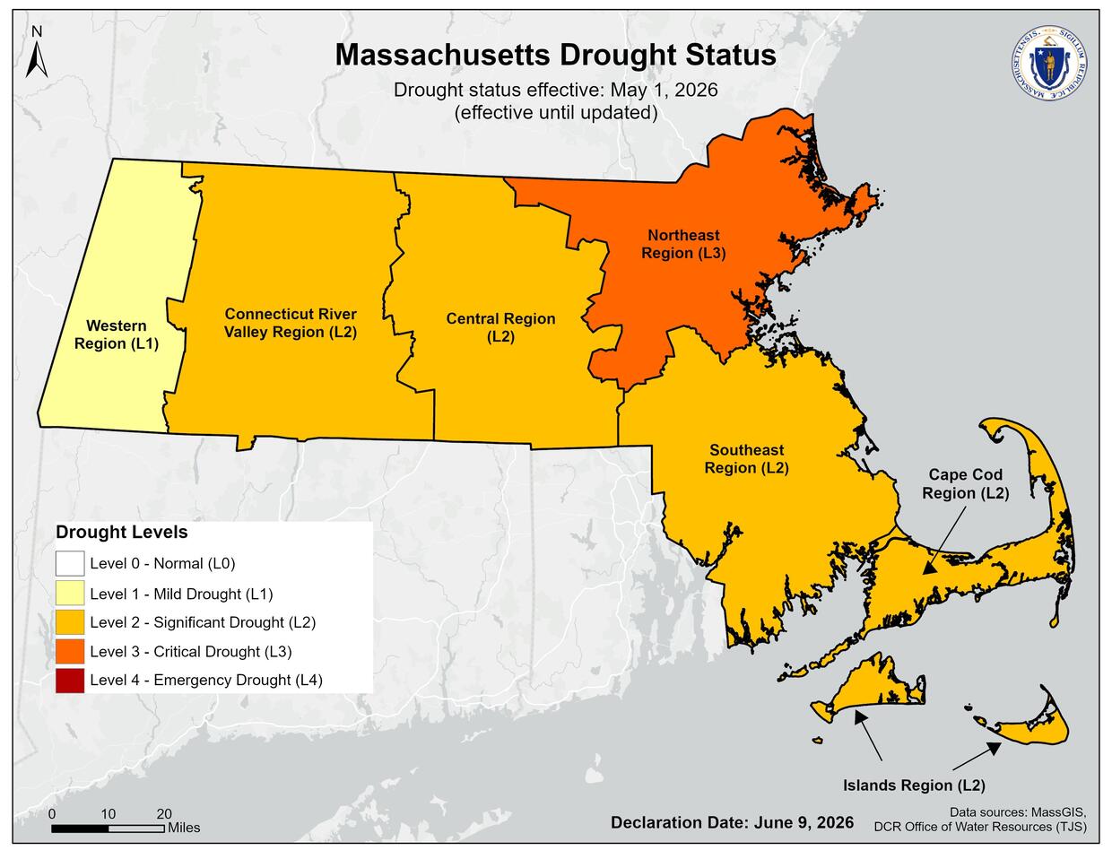 Drought Status Map June 9, 2026