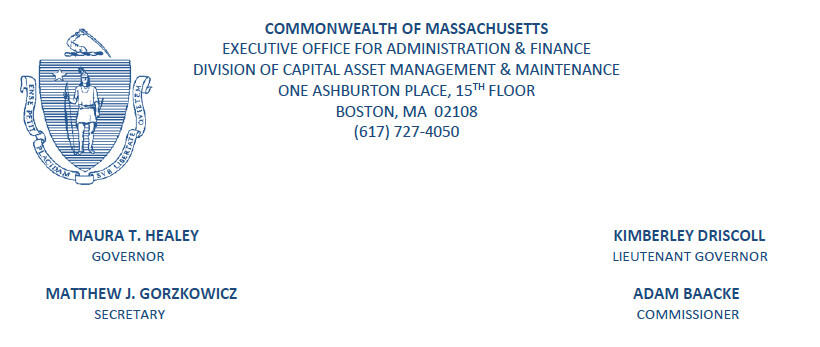 DCAMM Commonwealth of MA Stationary header