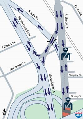 Police detail for access to Binney and Shepley Streets