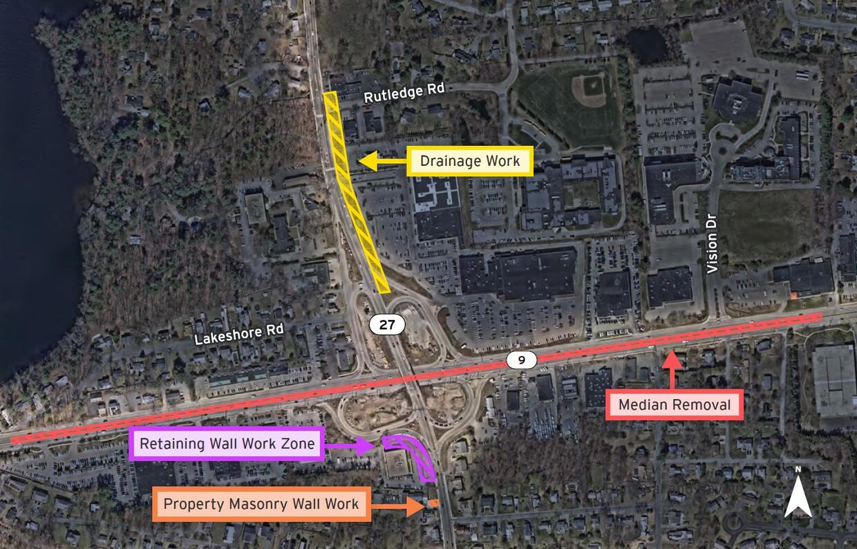 Map of planned work