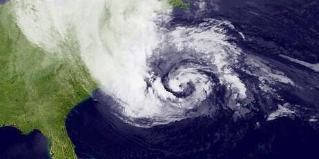 Satellite image of Hurricane Sandy.