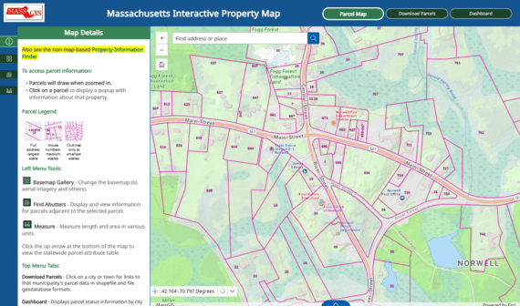 Massachusetts Interactive Property Map screenshot