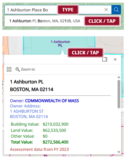 Search for and Identify parcels