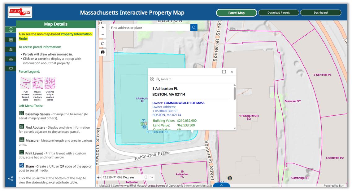 Massachusetts Interactive Property Map