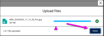 Upload files screenshot