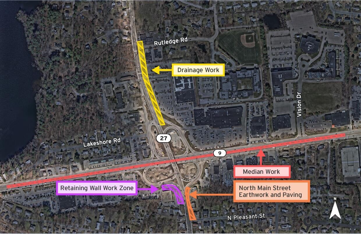 Map of planned work