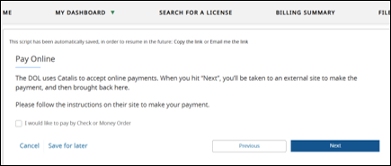 Pay Online Screenshot