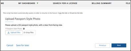 Upload Passport Screenshot
