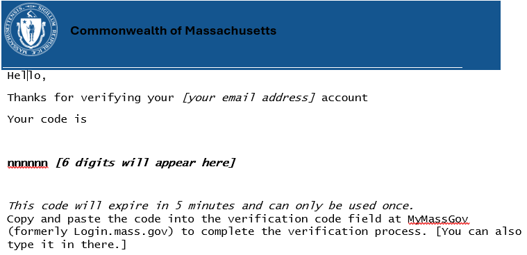 Mymassgov Email Screenshot