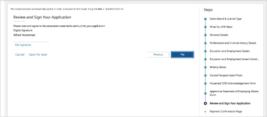 Pay Button Screenshot