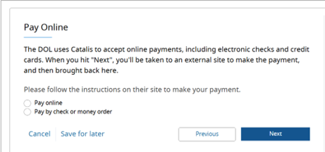 Pay Online Screenshot