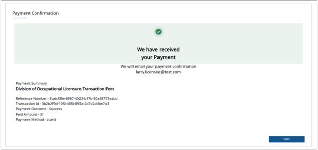Payment Confirmation Screenshot