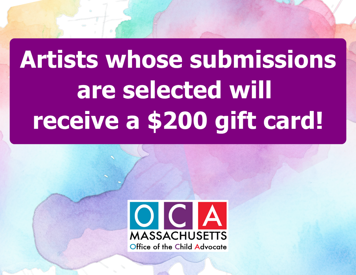 Artists whose submissions are selected will  receive a $200 gift card!