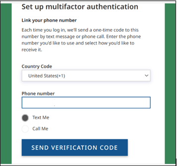 Send Verification Code Screenshot