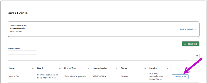 View Details Button Screenshot