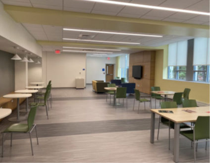 Common study space at Westfield State University