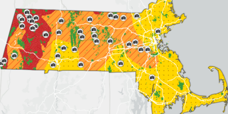 Screenshot of DCR's fall foliage interactive map.