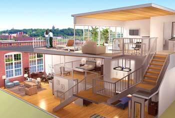Several green building practices have been integrated into the redevelopment. Source: Monarch on the Merrimack