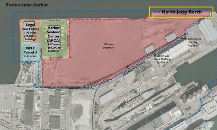 aerial view of massport maritime property