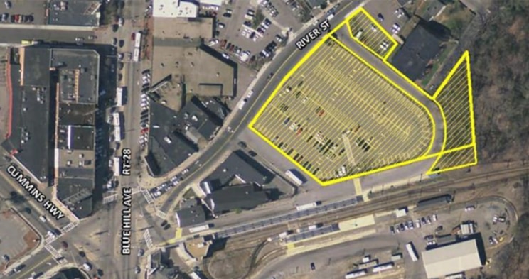 aerial view of Mattapan Station property for sale/lease