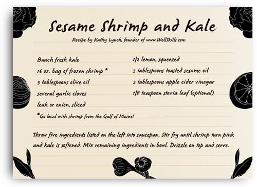 Sesame Shrimp and Kale recipe