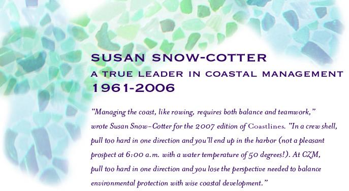 Dedication to Susan Snow-Cotter