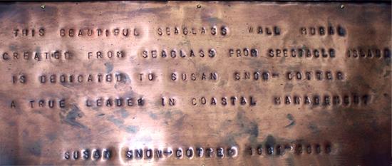 Plaque for Sea Glass Mural