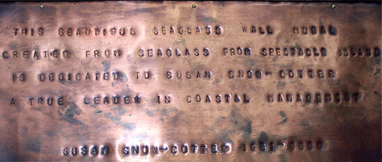 Plaque for Sea Glass Mural