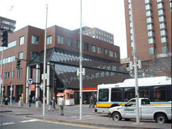 High density development around the Kendall Square Red Line Station.