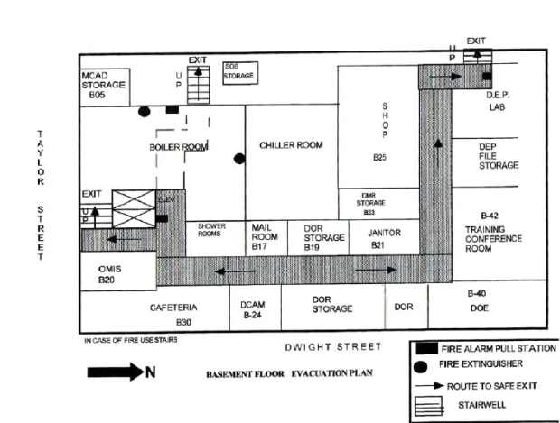 Springfield State Office Building - Fire System Floor ... diagram of exits 